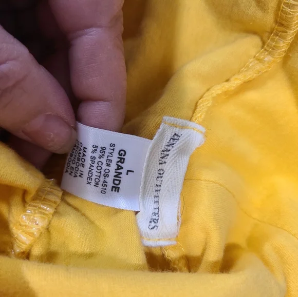 Yellow Stretch Ruffle Mini Skirt -L - Picture 2 of 2